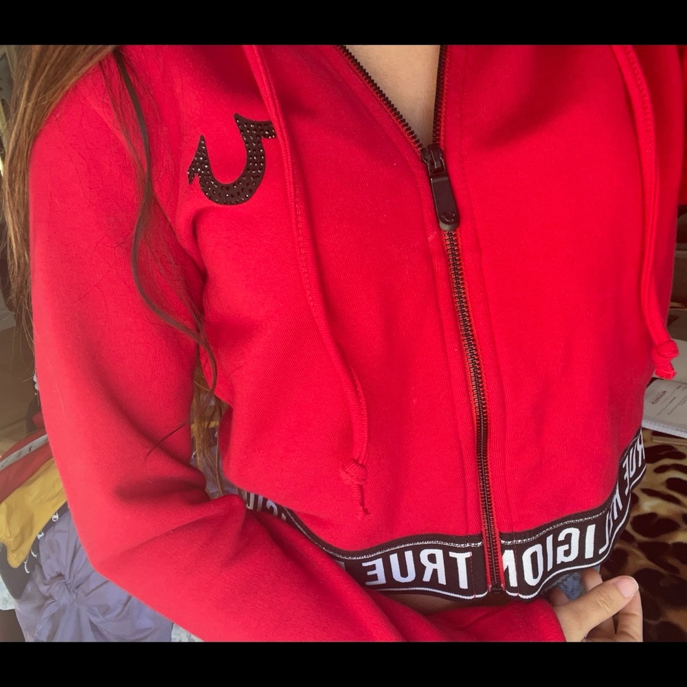 Red True Religion Sweater XS